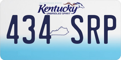 KY license plate 434SRP