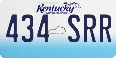 KY license plate 434SRR