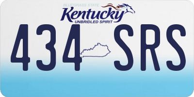 KY license plate 434SRS