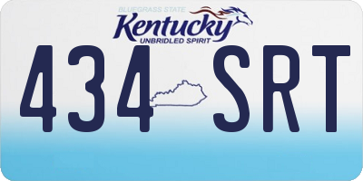 KY license plate 434SRT