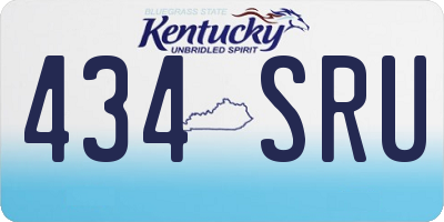 KY license plate 434SRU