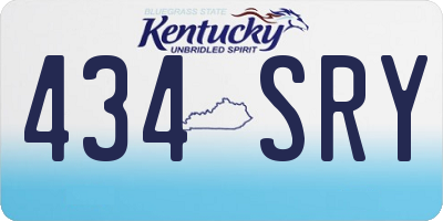 KY license plate 434SRY