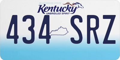 KY license plate 434SRZ