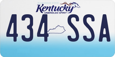 KY license plate 434SSA
