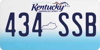 KY license plate 434SSB