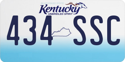 KY license plate 434SSC