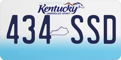 KY license plate 434SSD