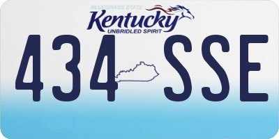 KY license plate 434SSE