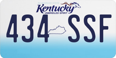 KY license plate 434SSF