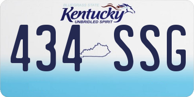KY license plate 434SSG