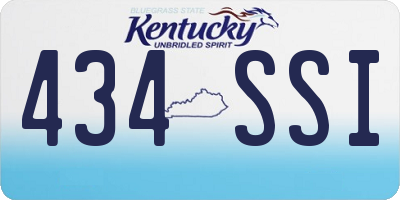 KY license plate 434SSI