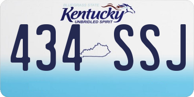 KY license plate 434SSJ