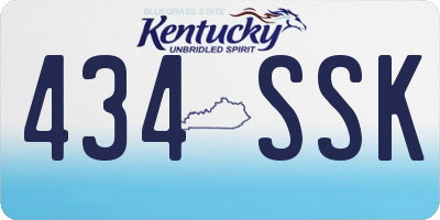 KY license plate 434SSK