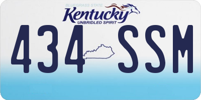 KY license plate 434SSM