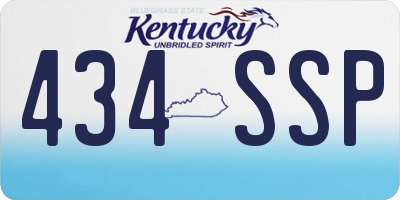 KY license plate 434SSP