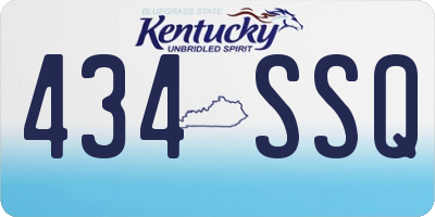 KY license plate 434SSQ