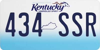 KY license plate 434SSR