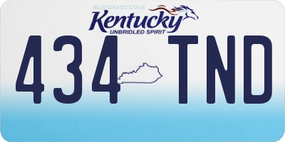 KY license plate 434TND