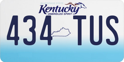 KY license plate 434TUS