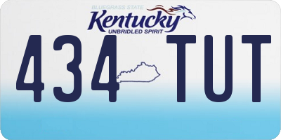 KY license plate 434TUT
