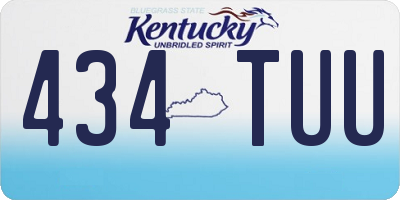 KY license plate 434TUU