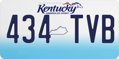 KY license plate 434TVB