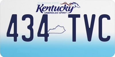 KY license plate 434TVC