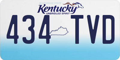 KY license plate 434TVD