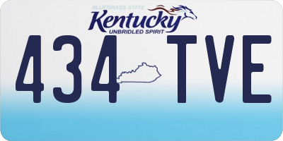 KY license plate 434TVE