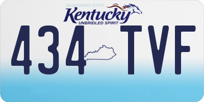 KY license plate 434TVF