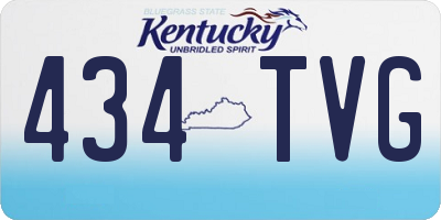 KY license plate 434TVG