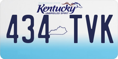 KY license plate 434TVK