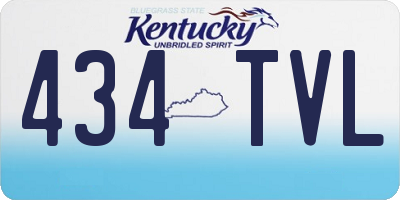 KY license plate 434TVL