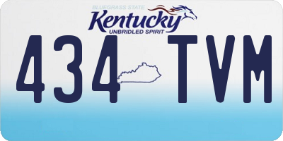 KY license plate 434TVM