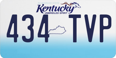 KY license plate 434TVP