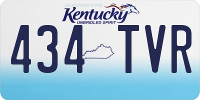KY license plate 434TVR