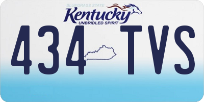 KY license plate 434TVS