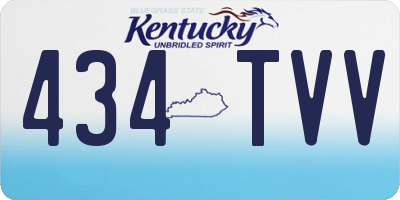 KY license plate 434TVV