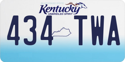 KY license plate 434TWA