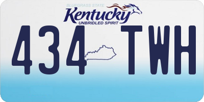 KY license plate 434TWH