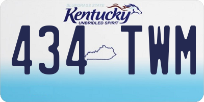KY license plate 434TWM