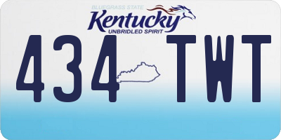 KY license plate 434TWT