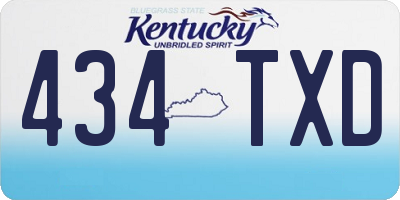 KY license plate 434TXD
