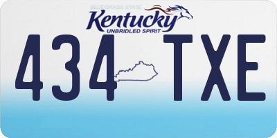 KY license plate 434TXE