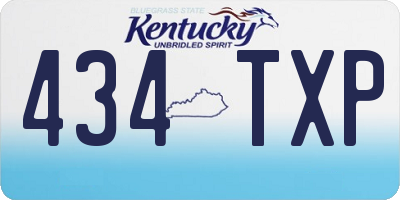 KY license plate 434TXP
