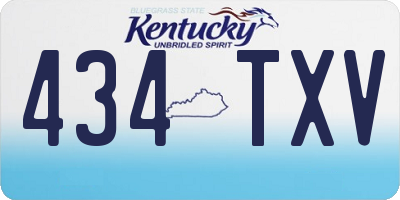 KY license plate 434TXV