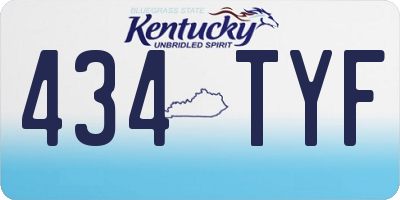 KY license plate 434TYF