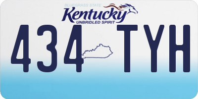 KY license plate 434TYH