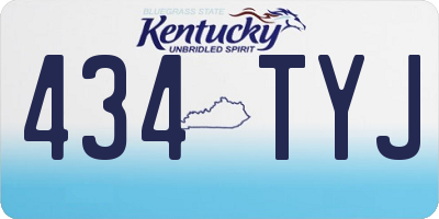 KY license plate 434TYJ