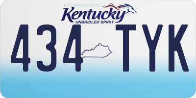 KY license plate 434TYK